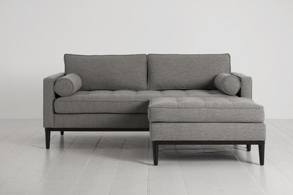 Model 02 2-Seater Sofa with Ottoman, Shadow