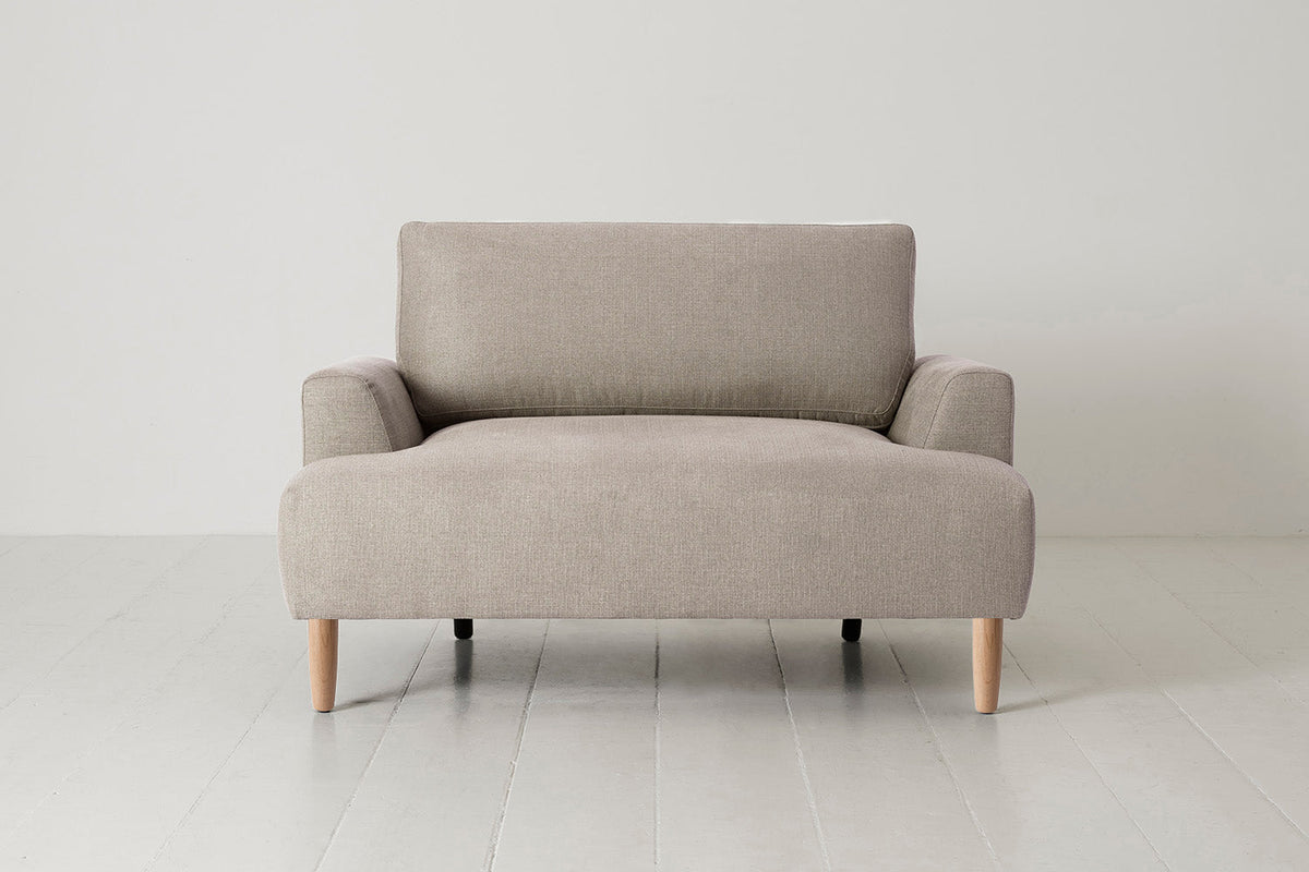 Model 05 Loveseat, Oak / Pumice