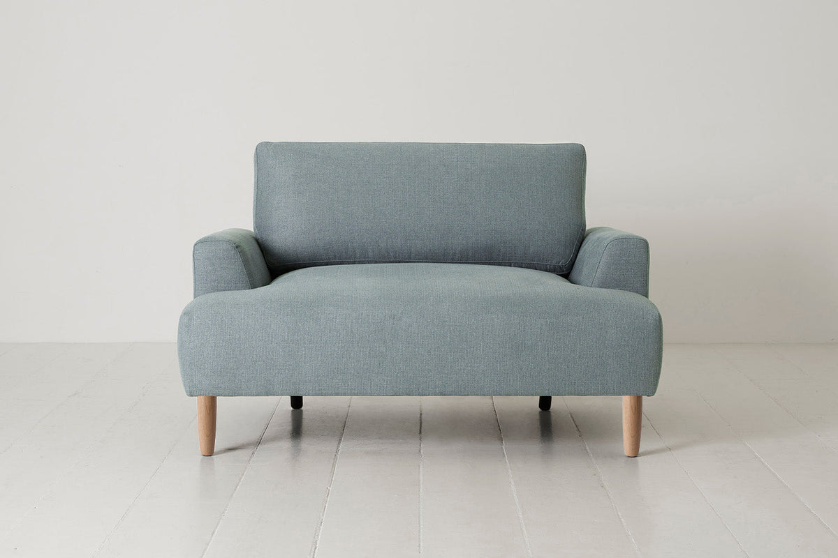 Model 05 Loveseat, Oak / Seaglass