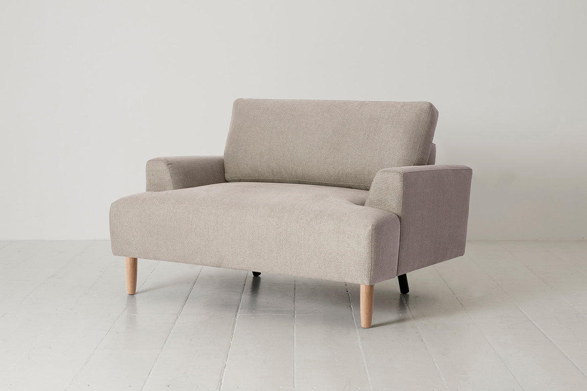Model 05 Loveseat, Oak / Pumice