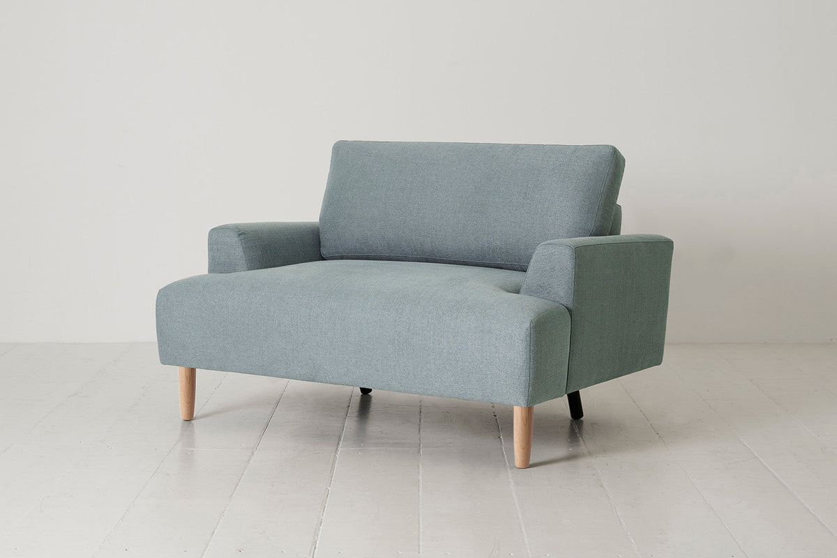 Model 05 Loveseat, Oak / Seaglass