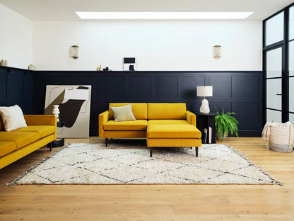 Model 01 2-Seater Sofa Left Chaise Sofa, Mustard
