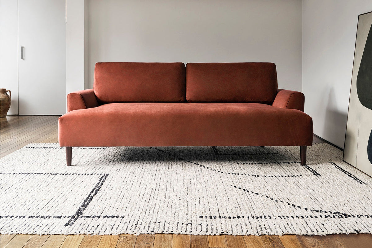 Model 05 3-Seater Sofa, Oak / Brick