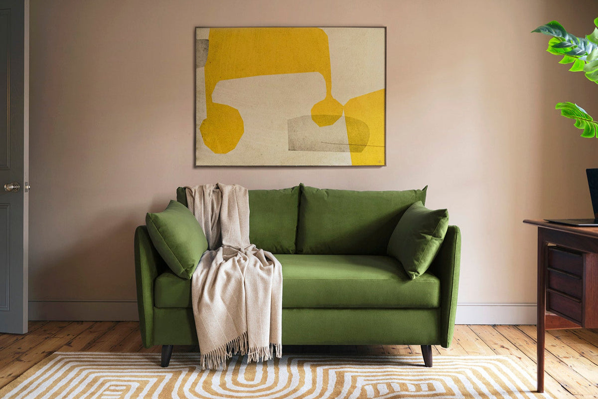 Model 08 Sofa Bed 2 Seater, Oak / Vine
