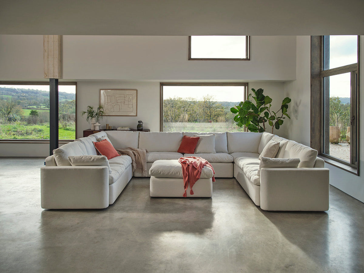 Model 13 U Shaped Sofa with Ottoman