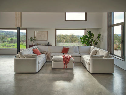 Model 13 U Shaped Sofa, Parchment
