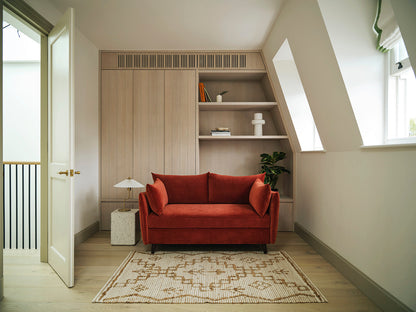 Model 08 Sofa Bed 2.5 Seater, Oak / Harissa
