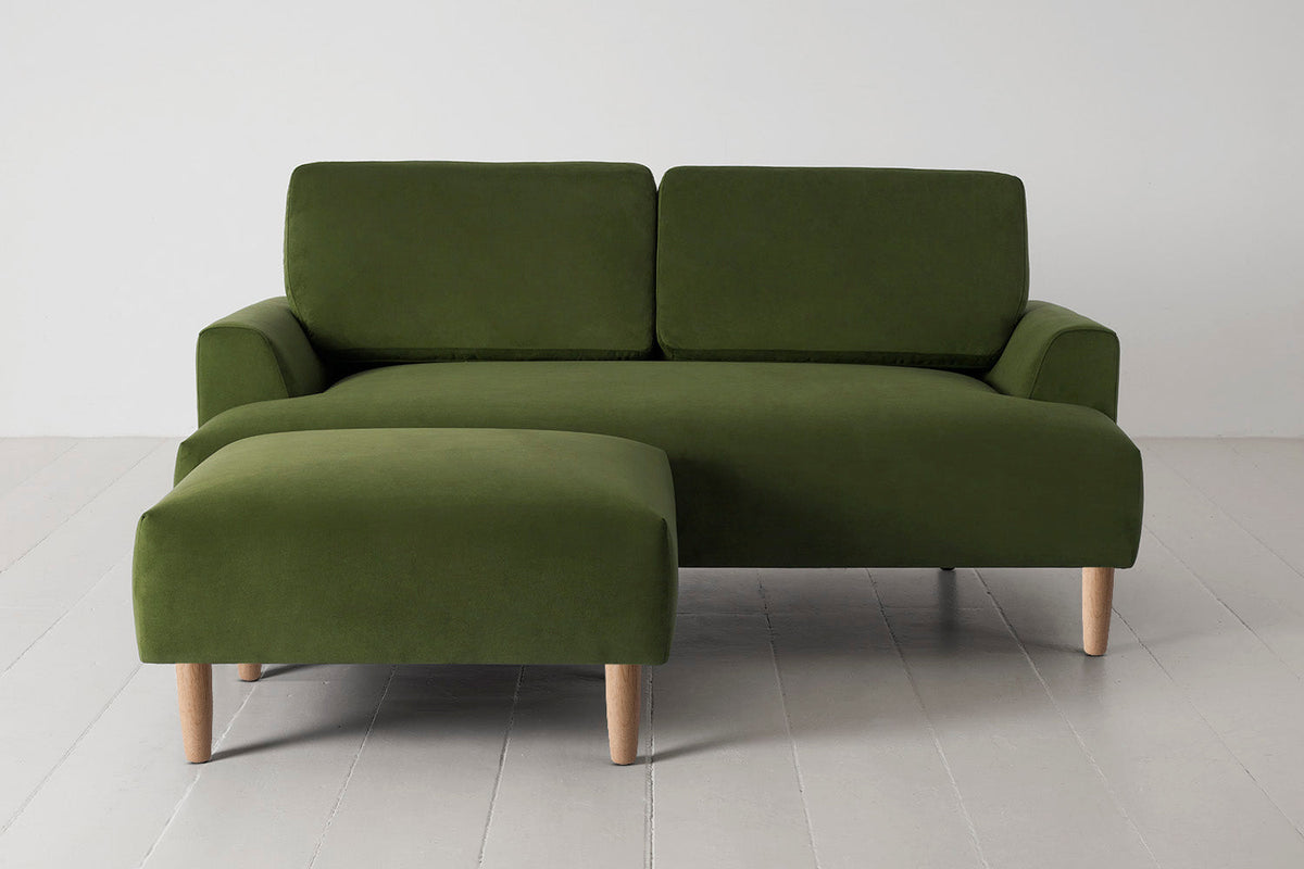 Model 05 2-Seater Sofa with Ottoman, Oak / Vine