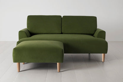 Model 05 2-Seater Sofa with Ottoman, Oak / Vine