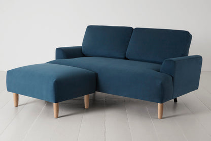 Model 05 2-Seater Sofa with Ottoman, Oak / Teal