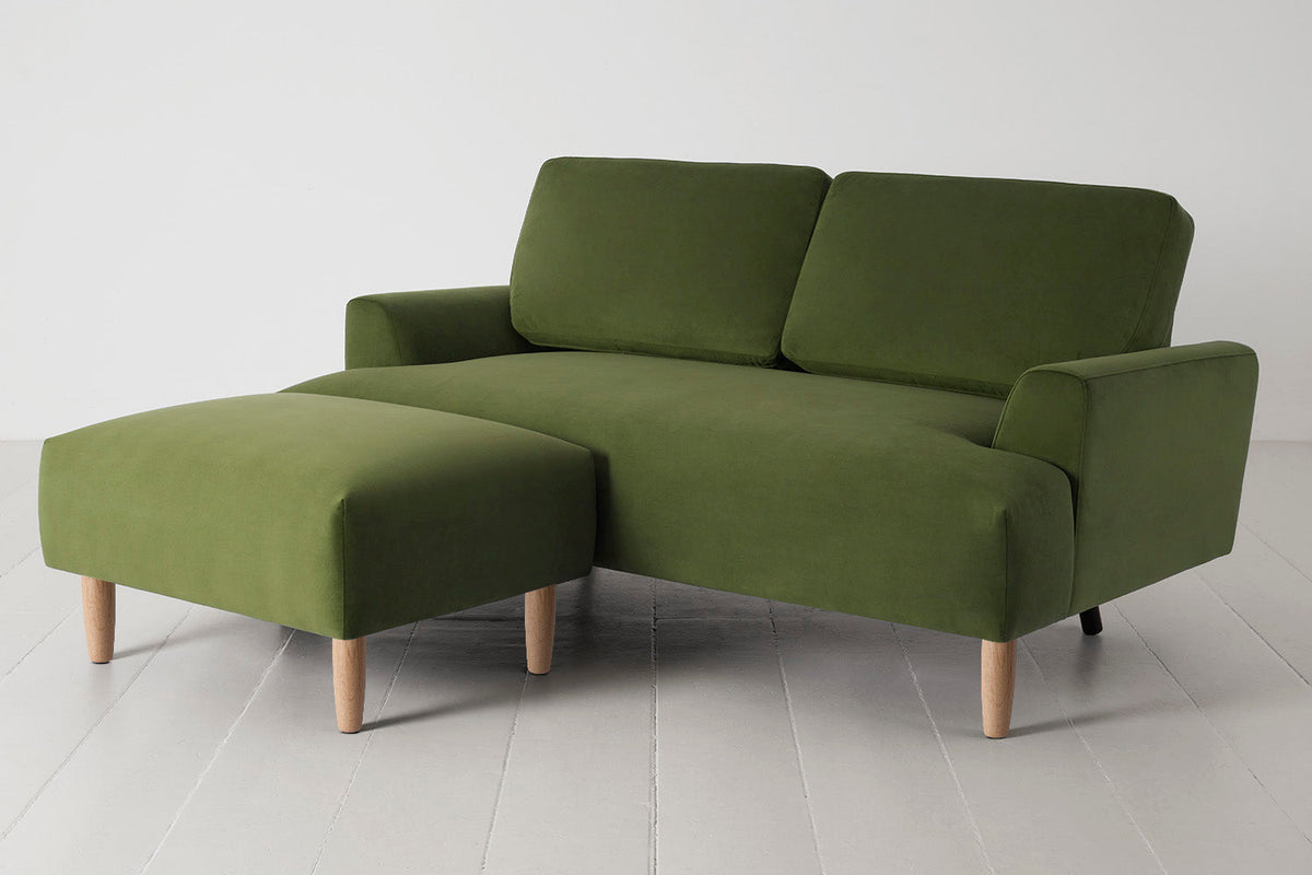 Model 05 2-Seater Sofa with Ottoman, Oak / Vine