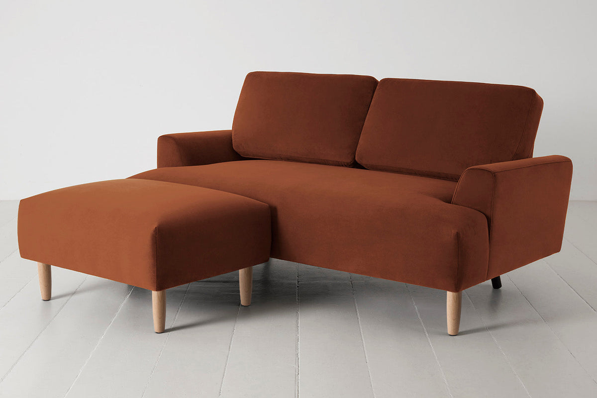 Model 05 2-Seater Sofa with Ottoman, Oak / Umber