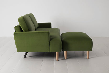 Model 05 2-Seater Sofa with Ottoman, Oak / Vine