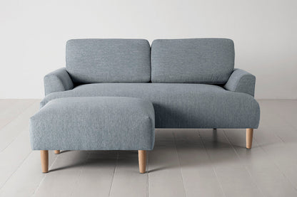 Model 05 2-Seater Sofa with Ottoman, Oak / Seaglass