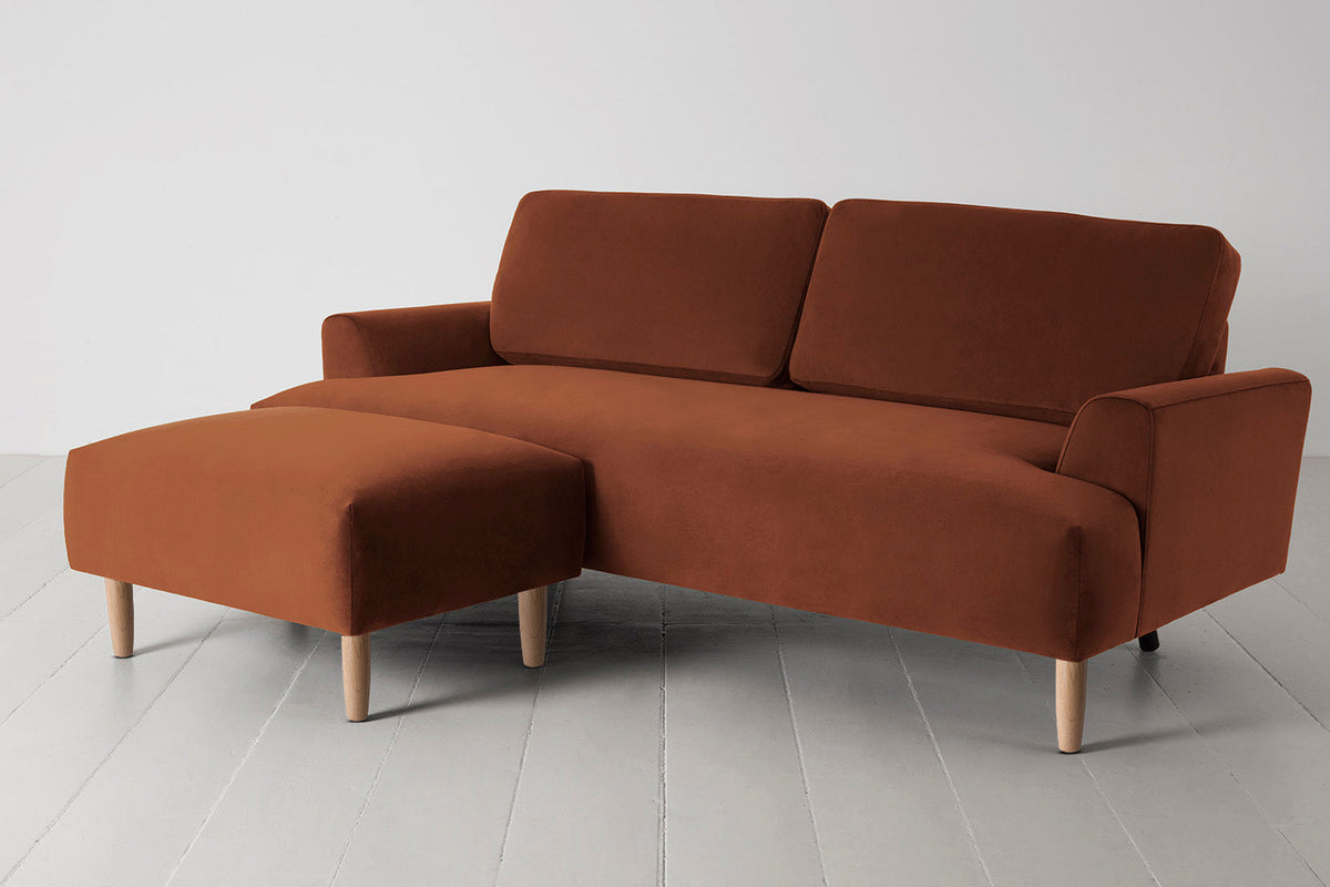 Model 05 3-Seater Sofa with Ottoman, Oak / Umber