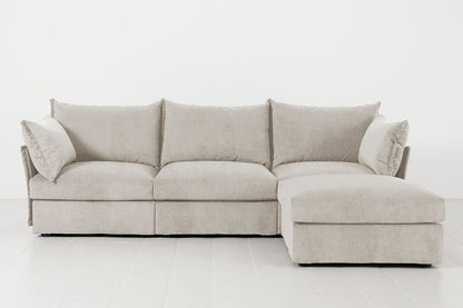 Model 06 3-Seater Right Chaise Sofa, Chalk
