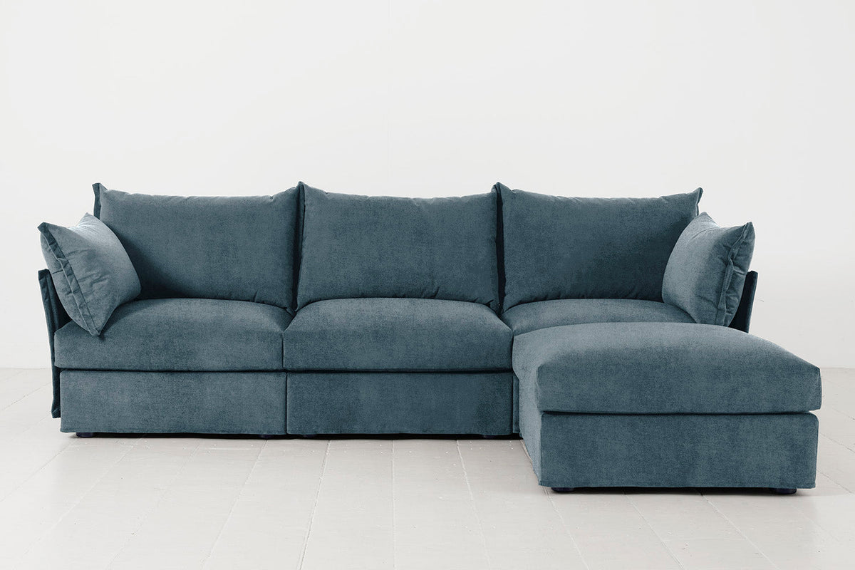 Model 06 3-Seater Right Chaise Sofa, Hydro