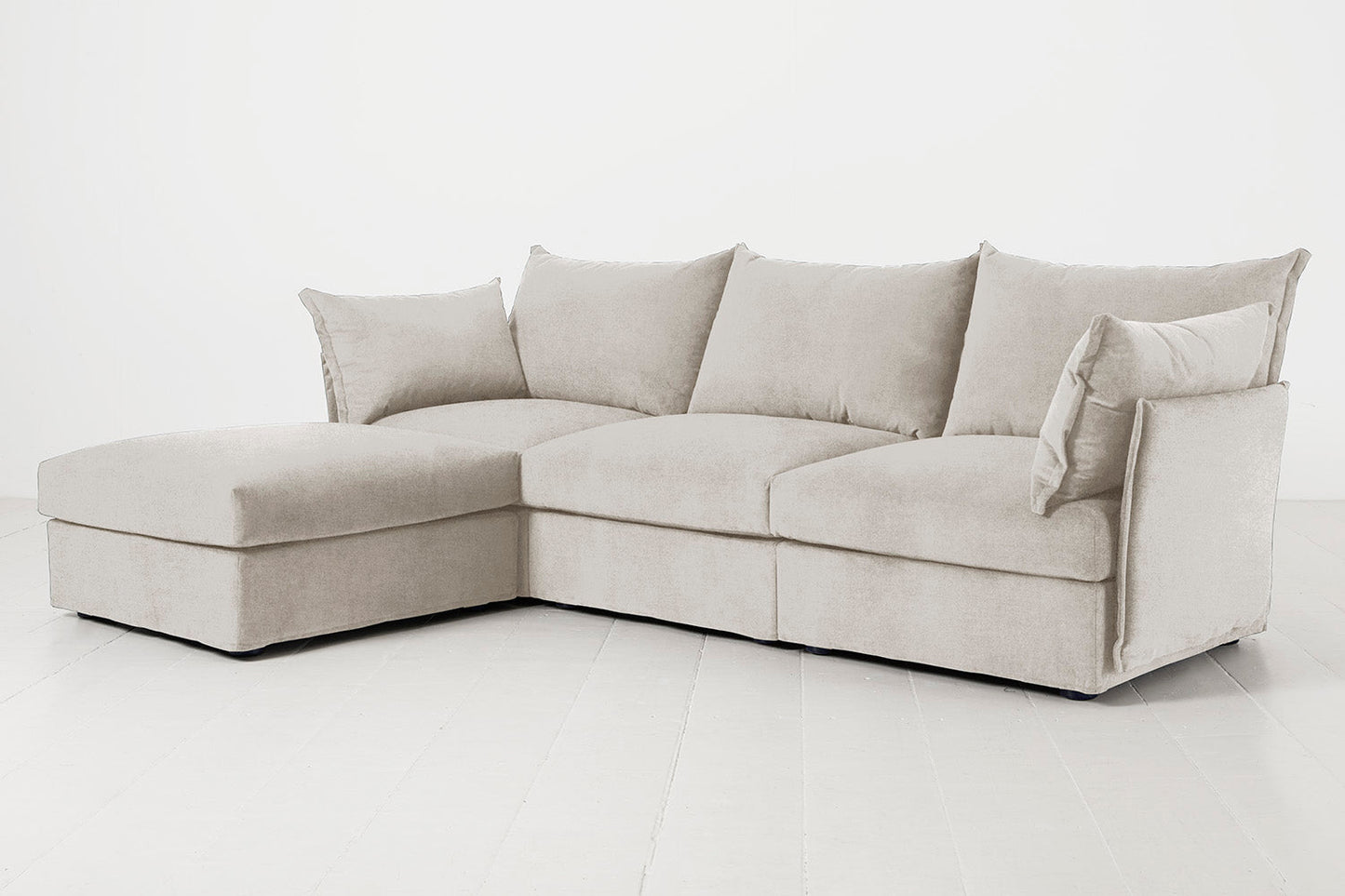 Model 06 3-Seater Left Chaise Sofa, Chalk