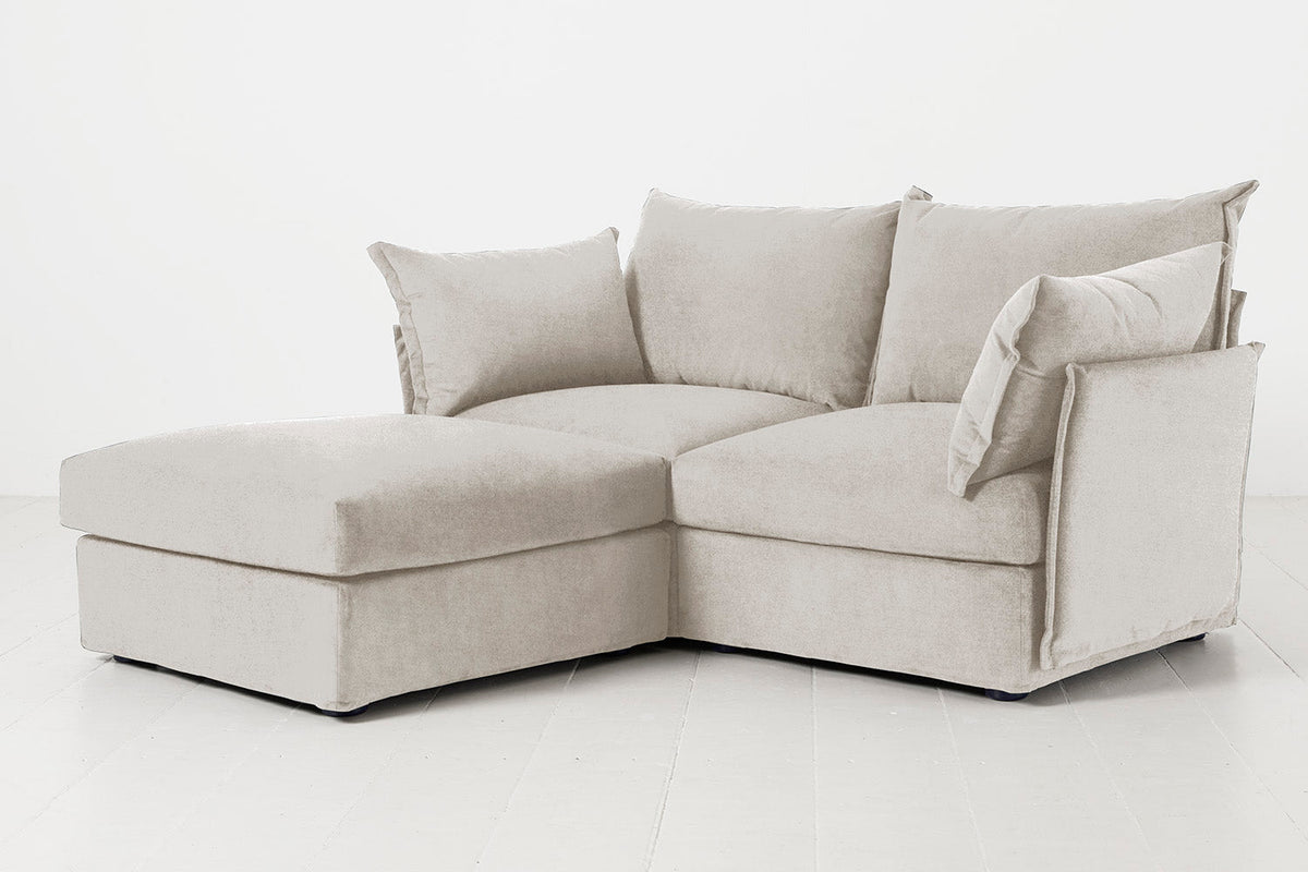 Model 06 2-Seater Left Chaise Sofa, Chalk