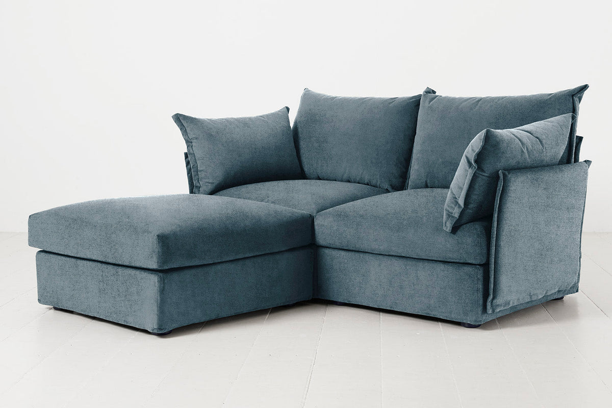 Model 06 2-Seater Left Chaise Sofa, Hydro