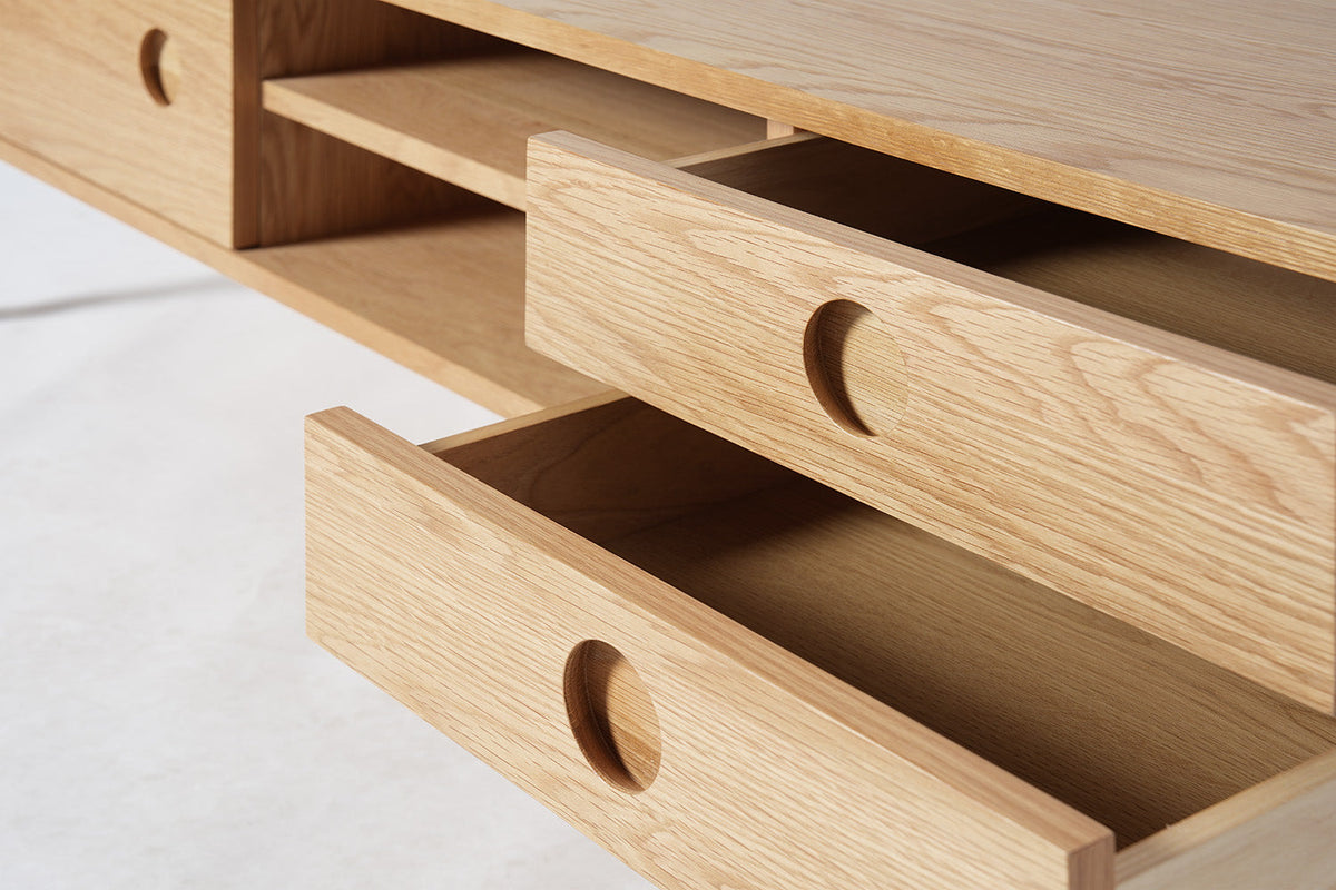TV Unit 03 For TVs up to 65-inches, Oak
