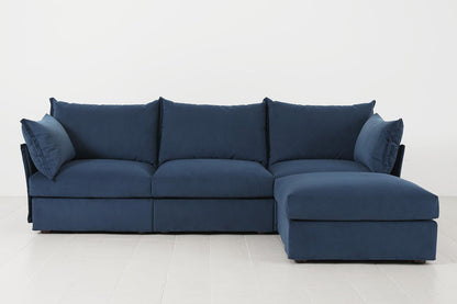 Model 06 3-Seater Right Chaise Sofa, Teal