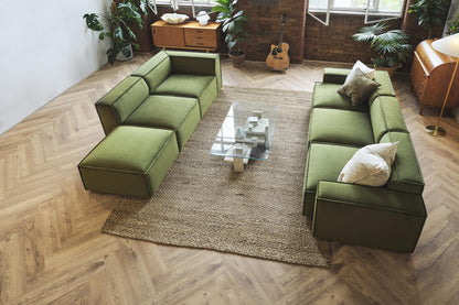 Model 03 Corner Sofa with Ottoman, Vine