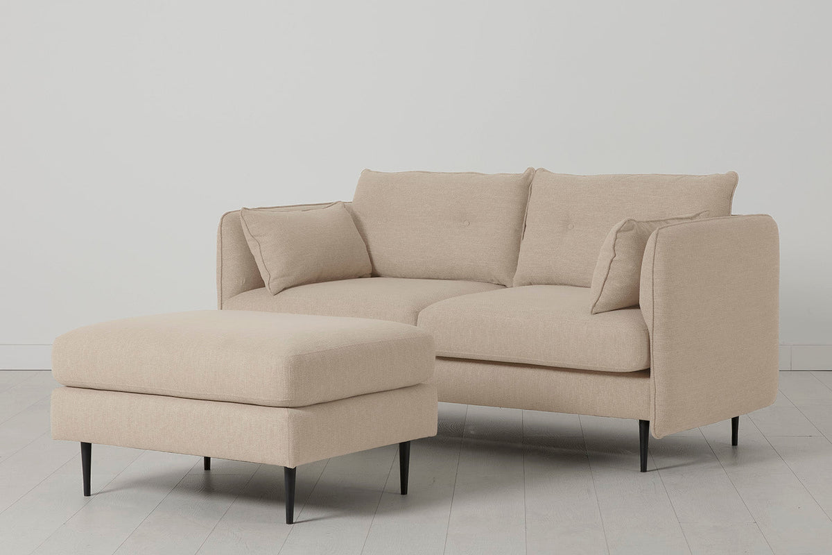 Model 19 2 Seater Sofa with Ottoman - Oatmeal