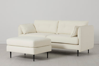 Model 19 3 Seater Sofa with Ottoman, Ivory