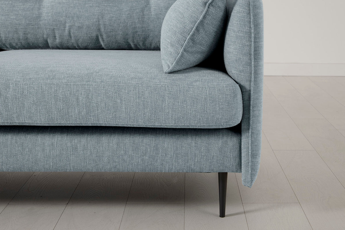 Model 19 2 Seater Sofa with Ottoman - Seaglass