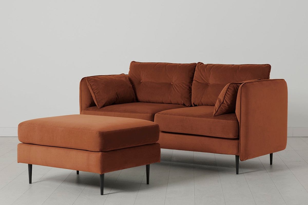 Model 19 2 Seater Sofa with Ottoman Umber 03