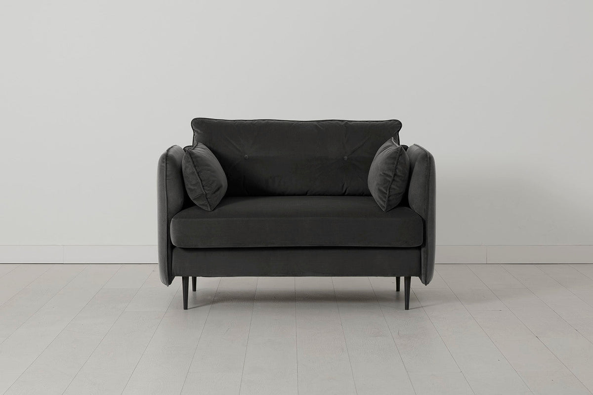 Model 19 Loveseat, Charcoal — Model 19 - Loveseat - Charcoal 01