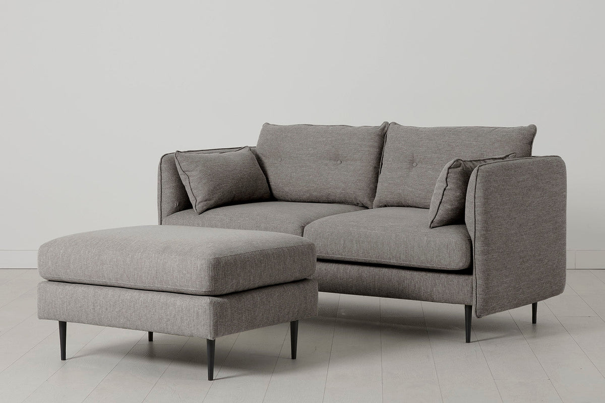 Model 19 2 Seater Sofa with Ottoman - Shadow
