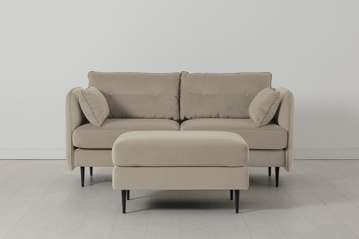 Model 19 2 Seater Sofa with Ottoman, Bone — Model 19 - 2 Seater - Bone 02