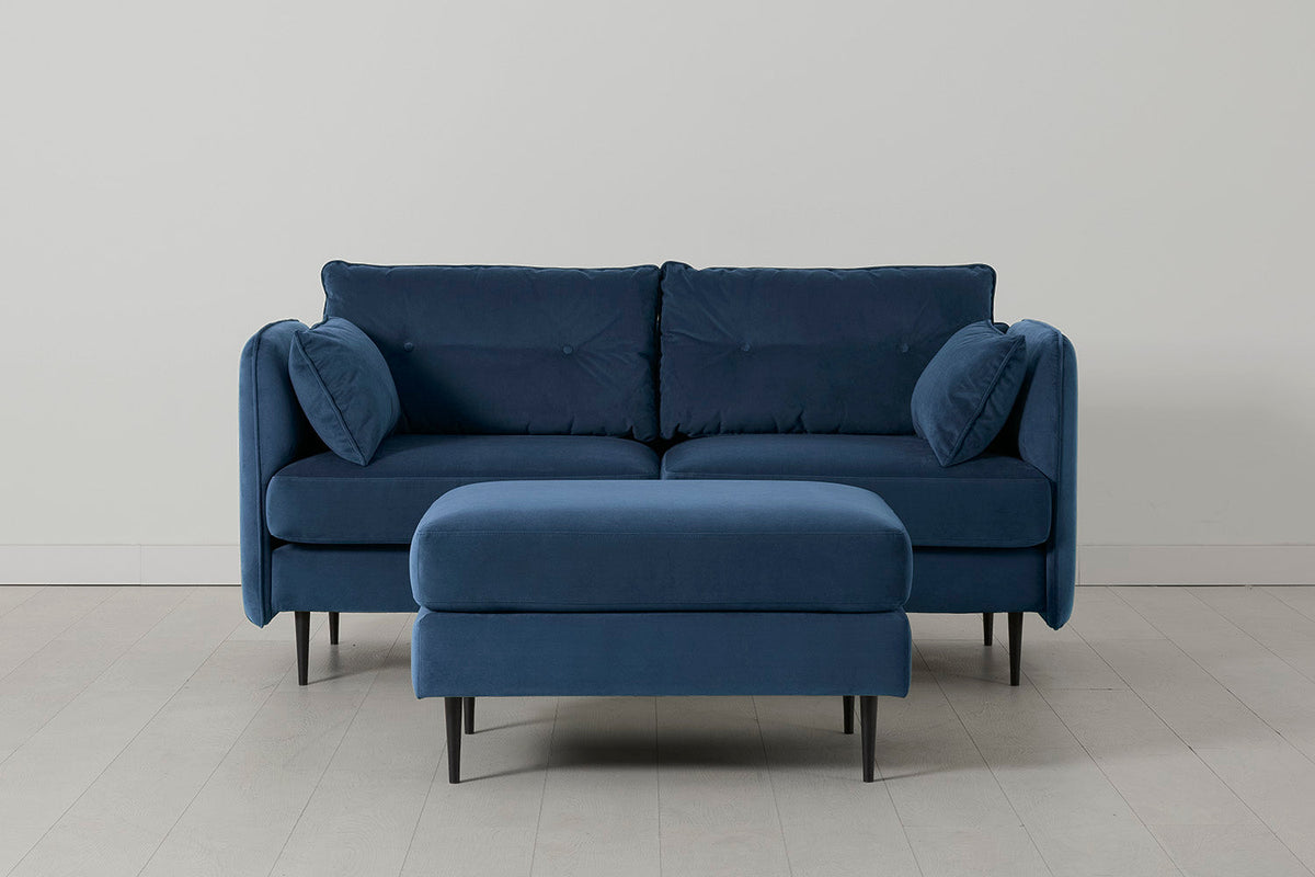 Model 19 2 Seater Sofa with Ottoman - Teal