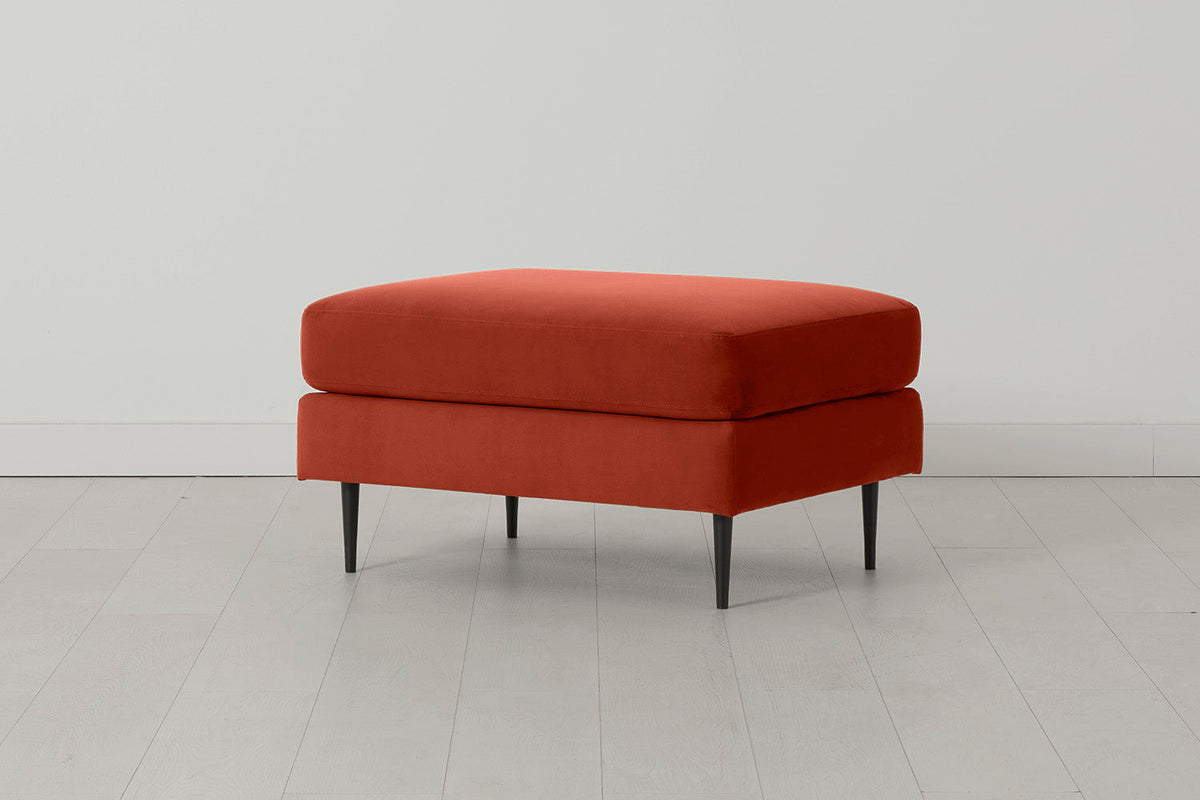 Model 19 Ottoman, Paprika — Side view
