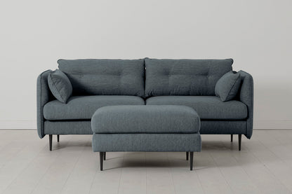 Model 19 3 Seater Sofa with Ottoman, Marine