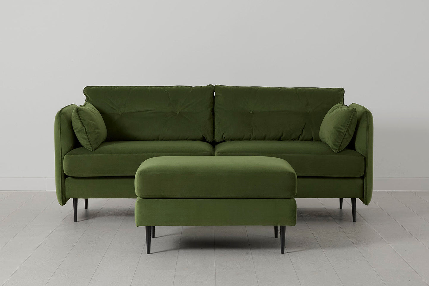 Model 19 3 Seater Sofa with Ottoman, Vine