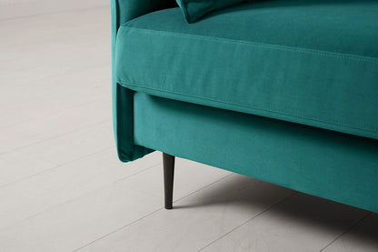 Model 19 2 Seater Sofa with Ottoman - Kingfisher