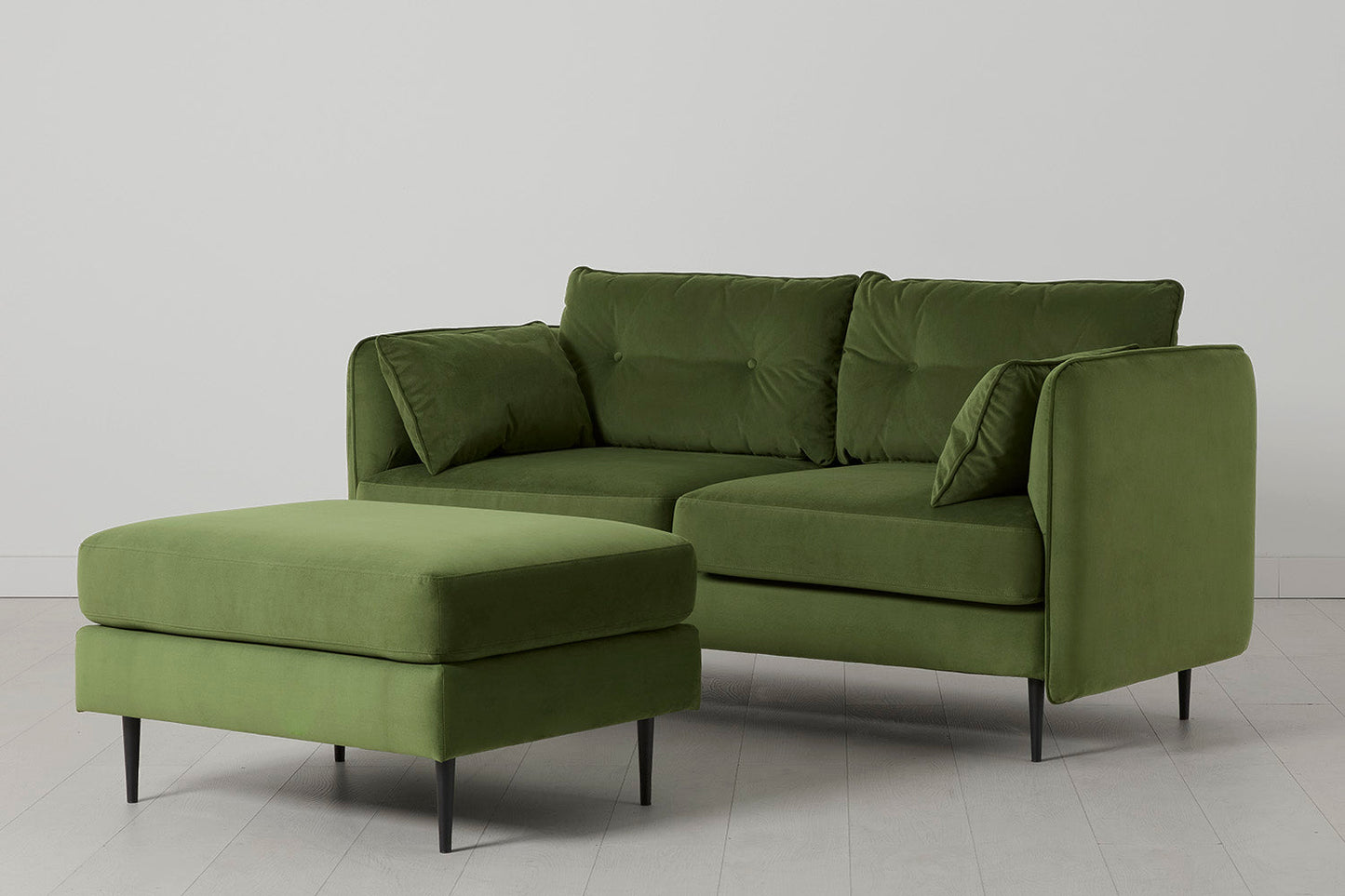 Model 19 2 Seater Sofa with Ottoman, Vine