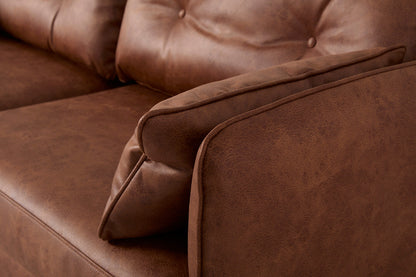Model 19 3 Seater Sofa, Chestnut — Detail View