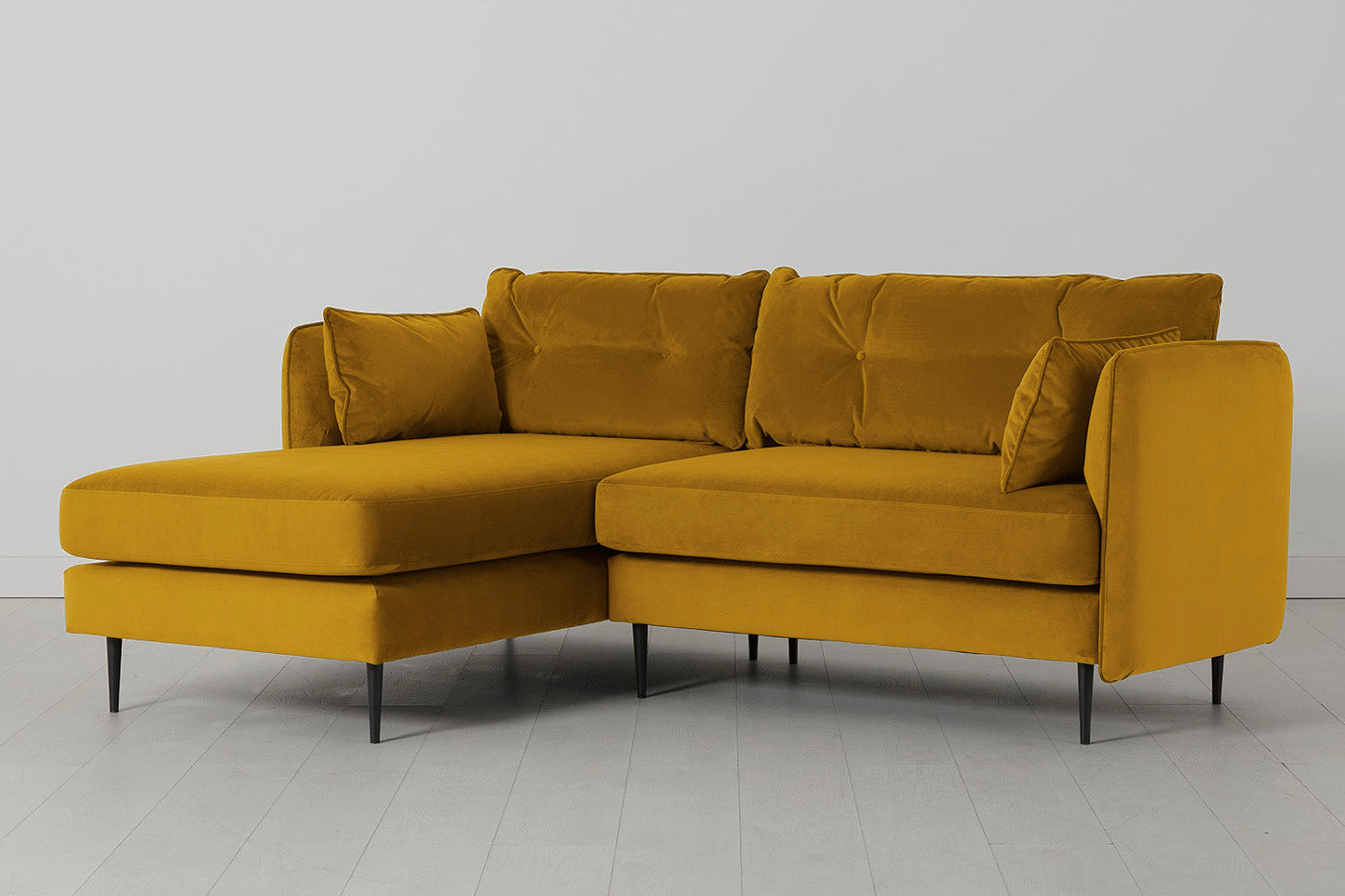 Model 19 3 Seater Left Chaise Sofa, Mustard