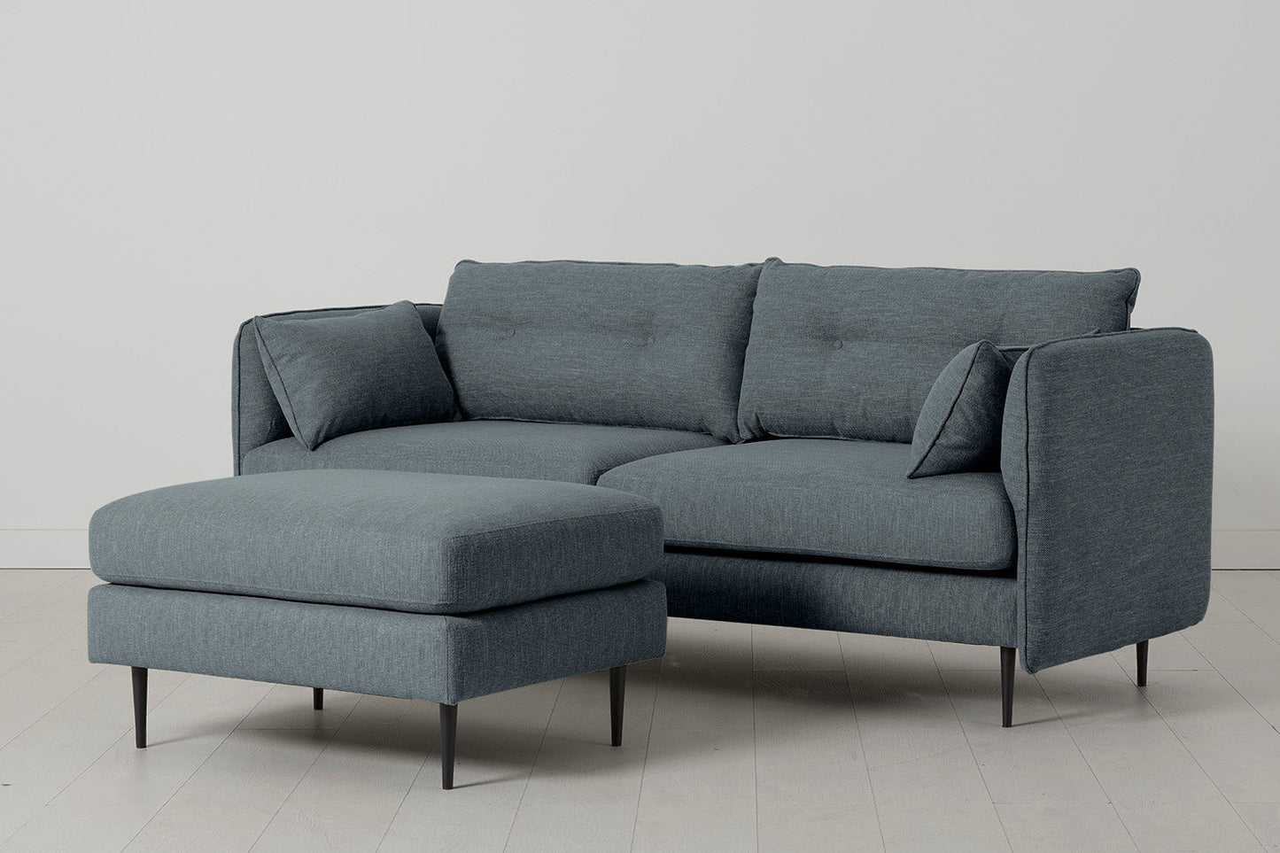 Model 19 3 Seater Sofa with Ottoman, Marine