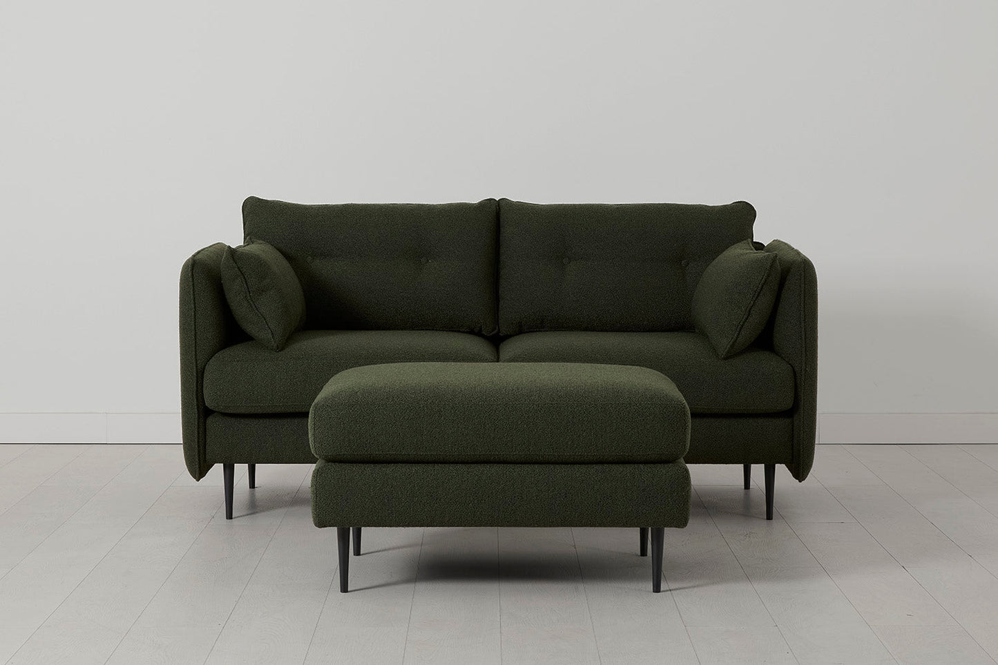 Model 19 2 Seater Sofa with Ottoman, Fern
