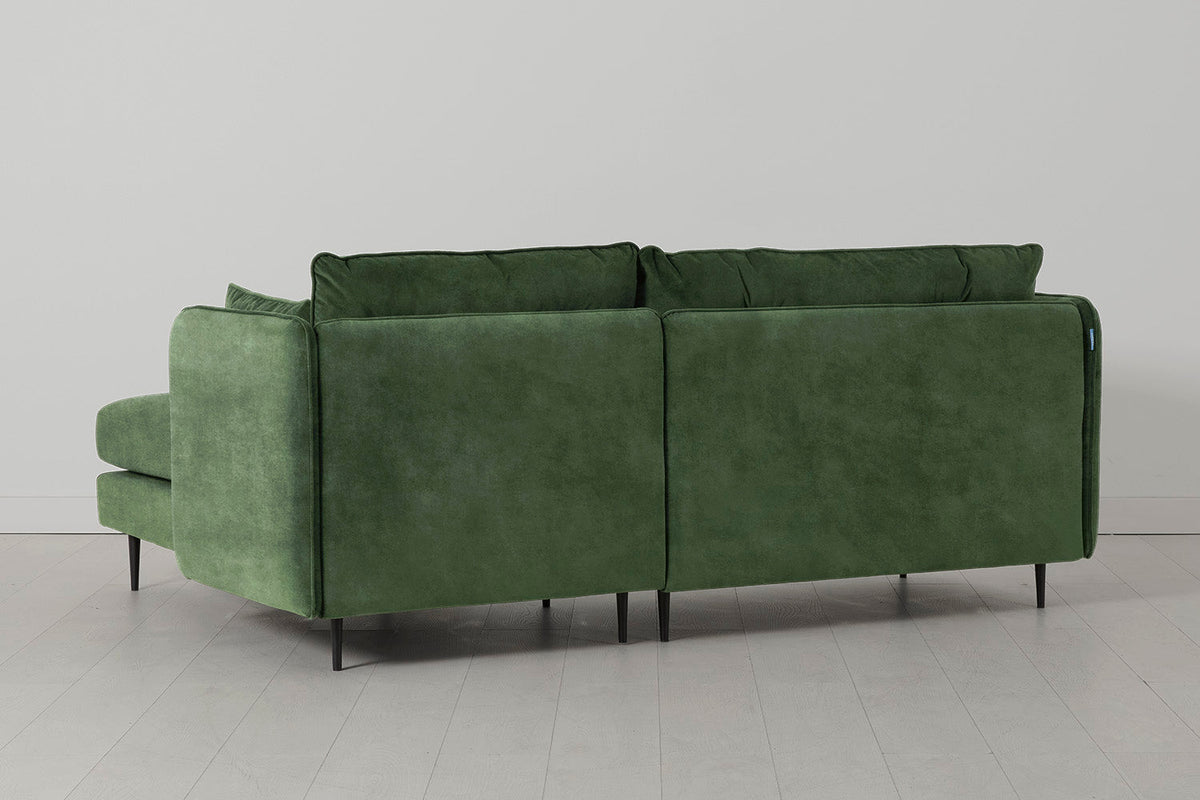 Model 19 3 Seater Right Chaise Sofa, Conifer — angle view