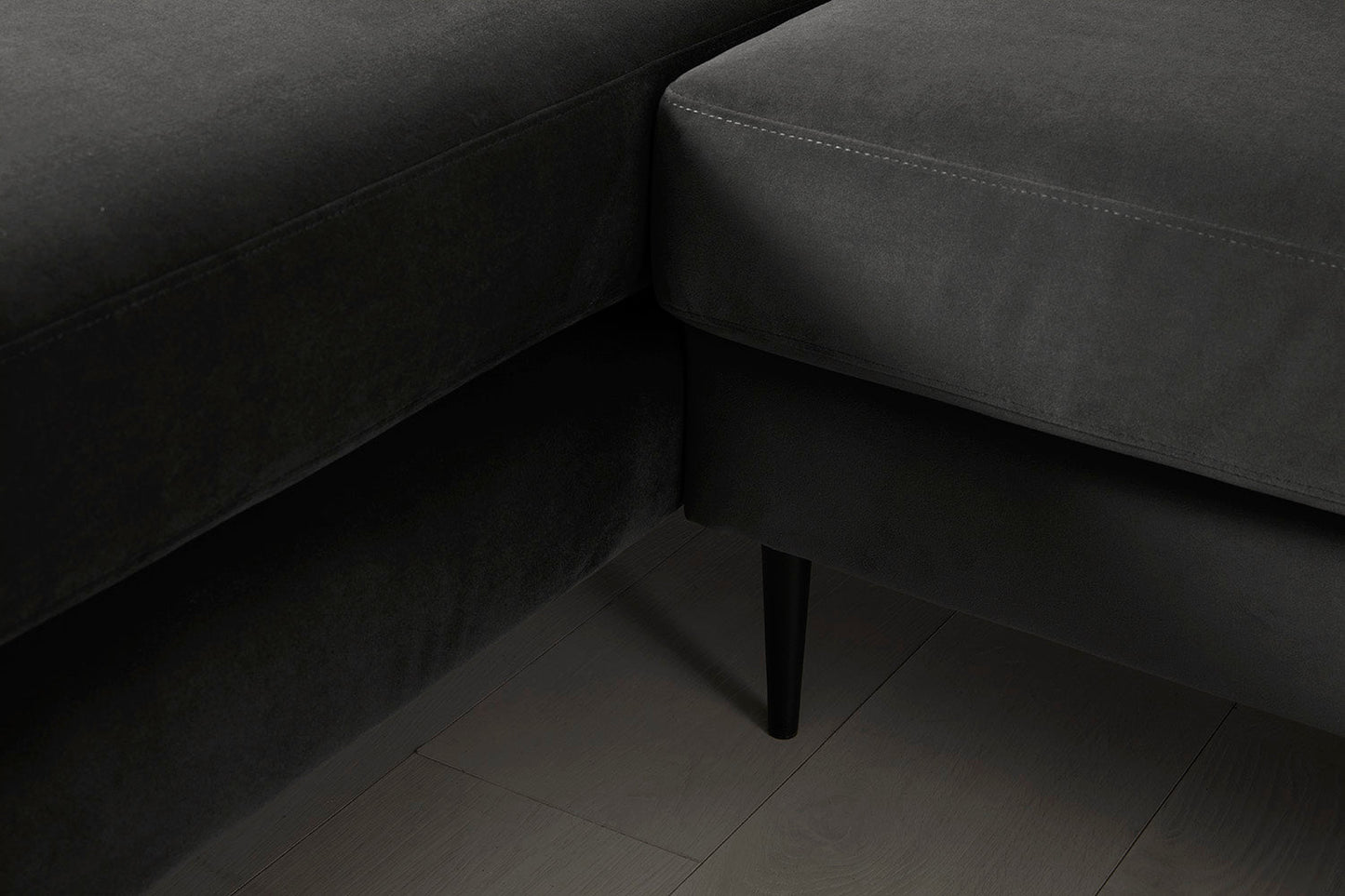 Model 19 3 Seater Right Chaise Sofa, Charcoal