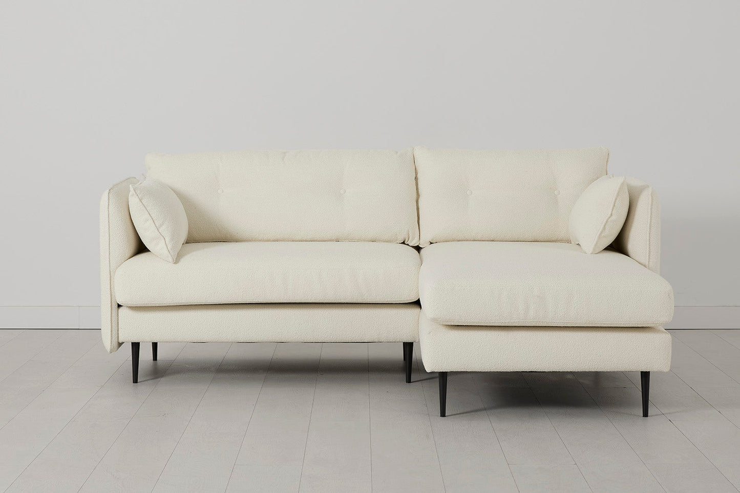 Model 19 3 Seater Right Chaise Sofa, Ivory