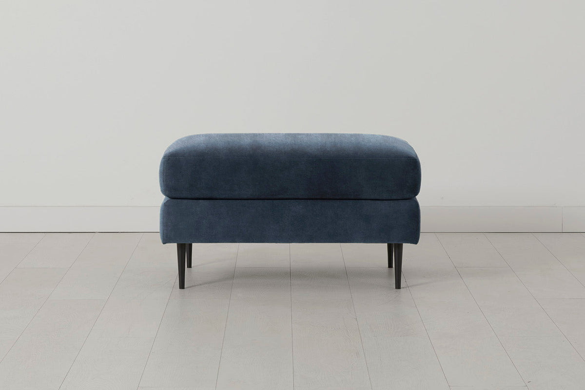 Model 19 Ottoman, Ocean — Front View