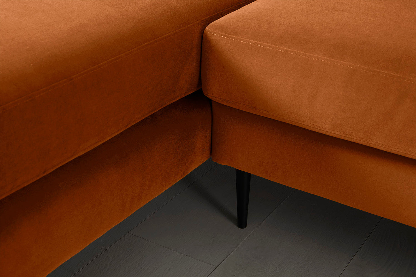 Model 19 3 Seater Left Chaise Sofa, Bronze