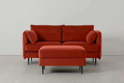 Model 19 2 Seater Sofa with Ottoman - Paprika